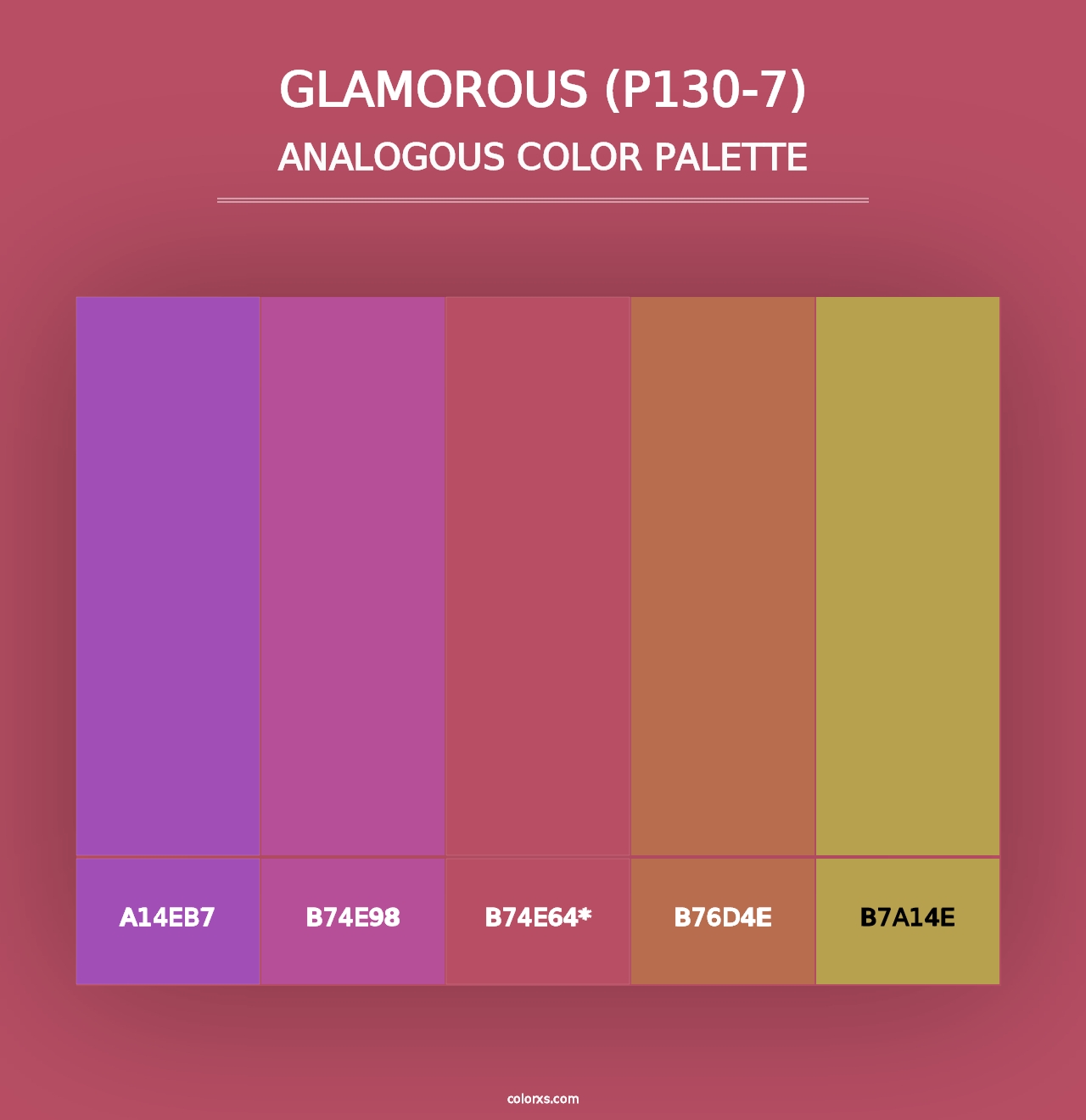 Glamorous (P130-7) - Analogous Color Palette