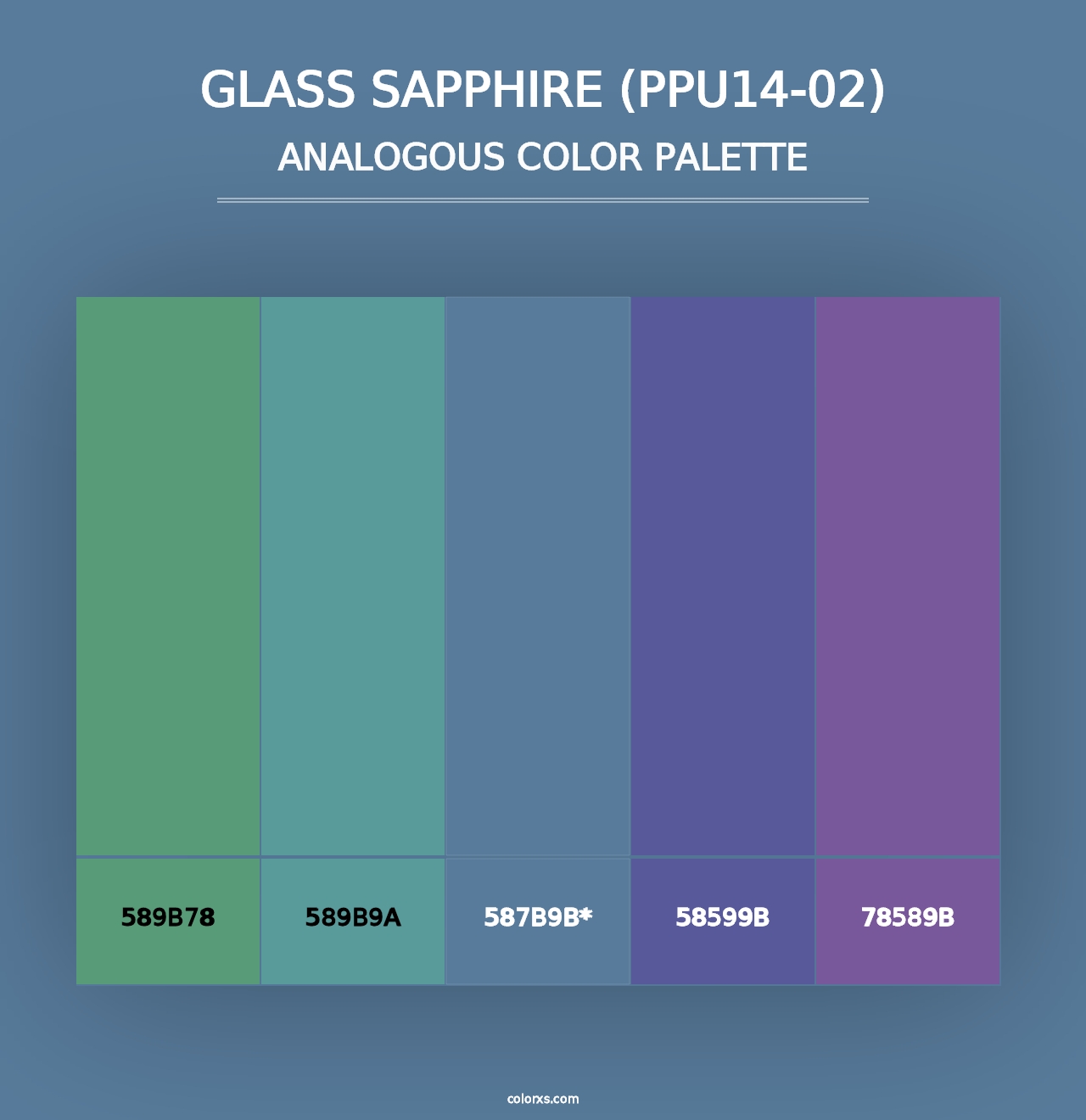 Glass Sapphire (PPU14-02) - Analogous Color Palette