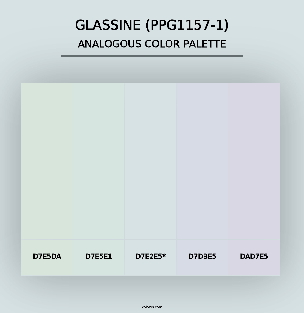 Glassine (PPG1157-1) - Analogous Color Palette