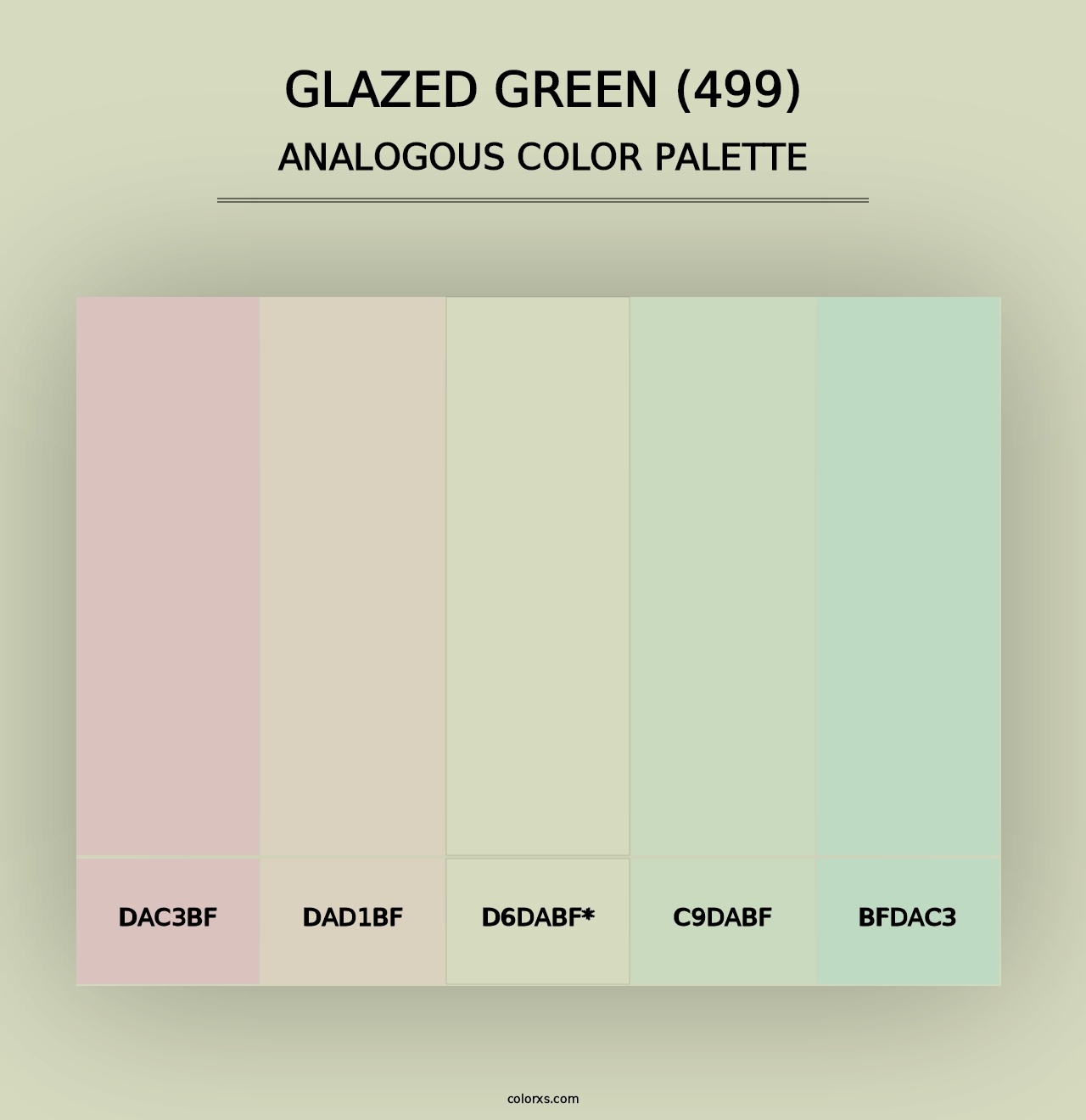 Glazed Green (499) - Analogous Color Palette