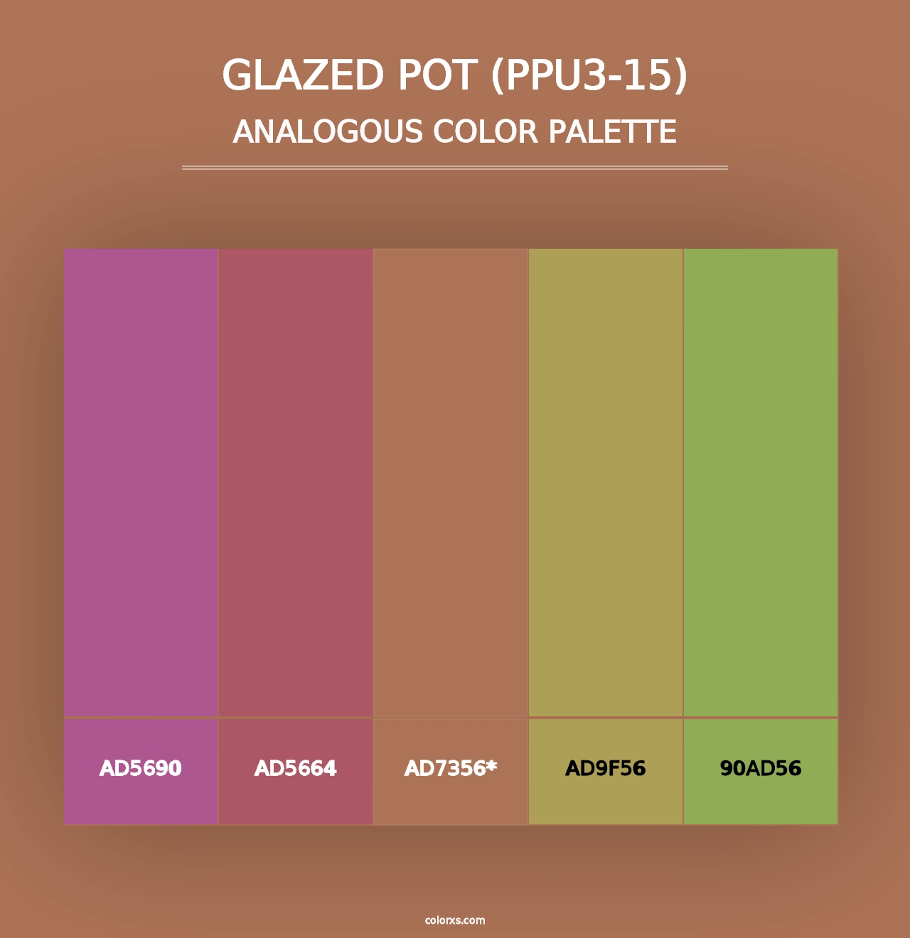 Glazed Pot (PPU3-15) - Analogous Color Palette