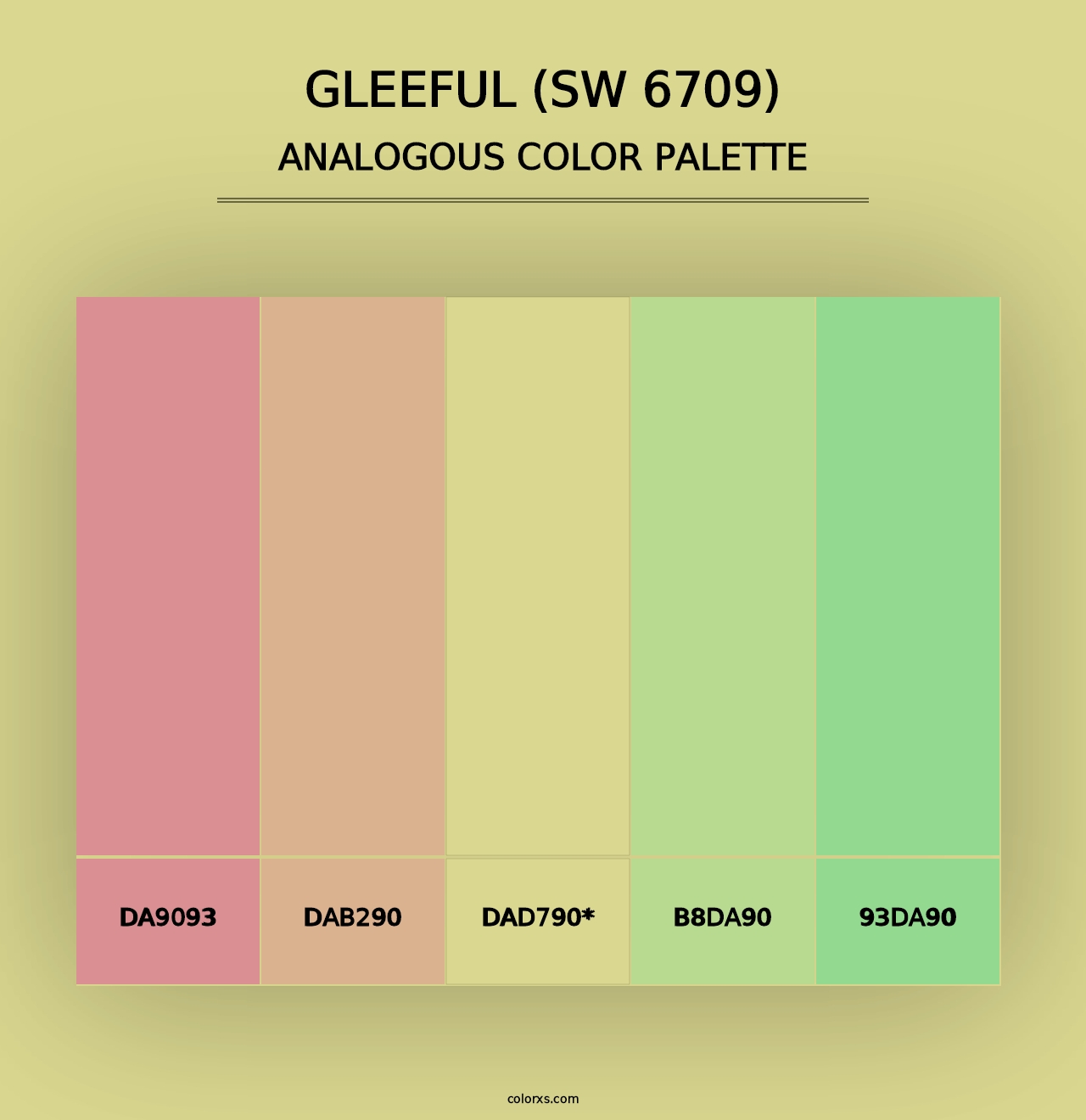 Gleeful (SW 6709) - Analogous Color Palette