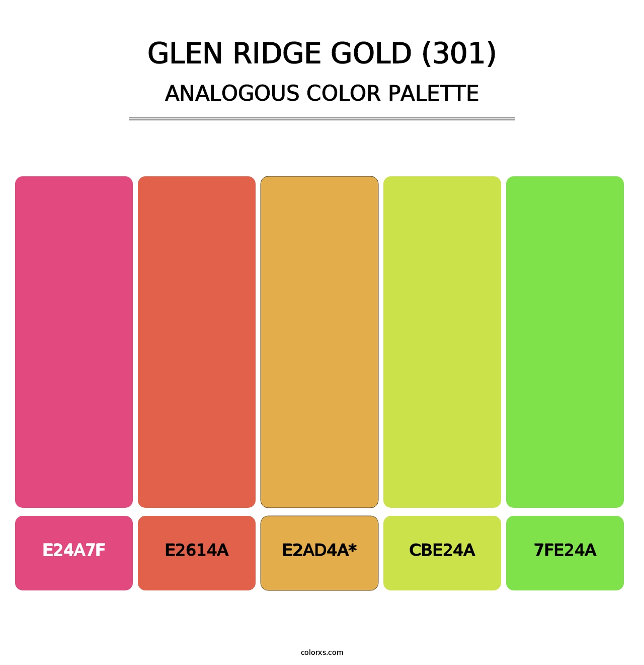 Glen Ridge Gold (301) - Analogous Color Palette