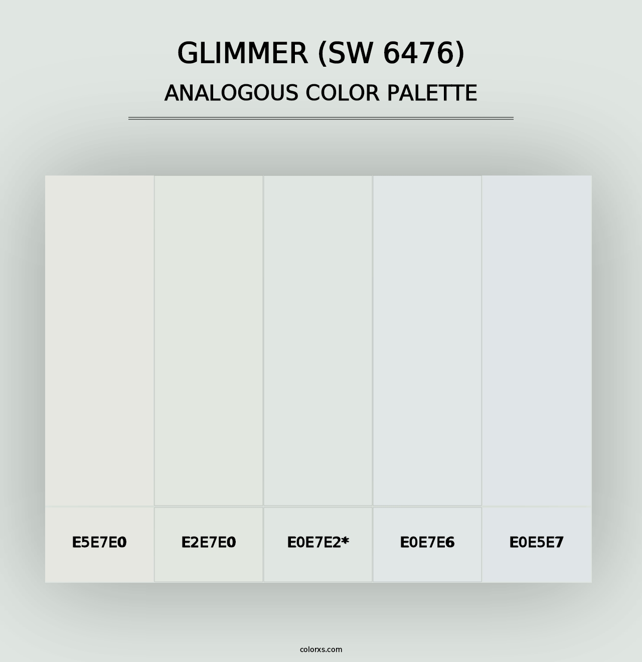 Glimmer (SW 6476) - Analogous Color Palette