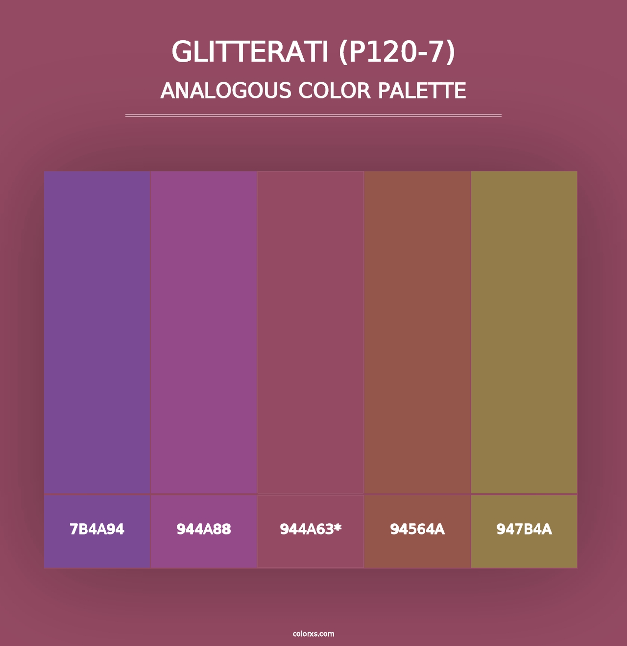 Glitterati (P120-7) - Analogous Color Palette