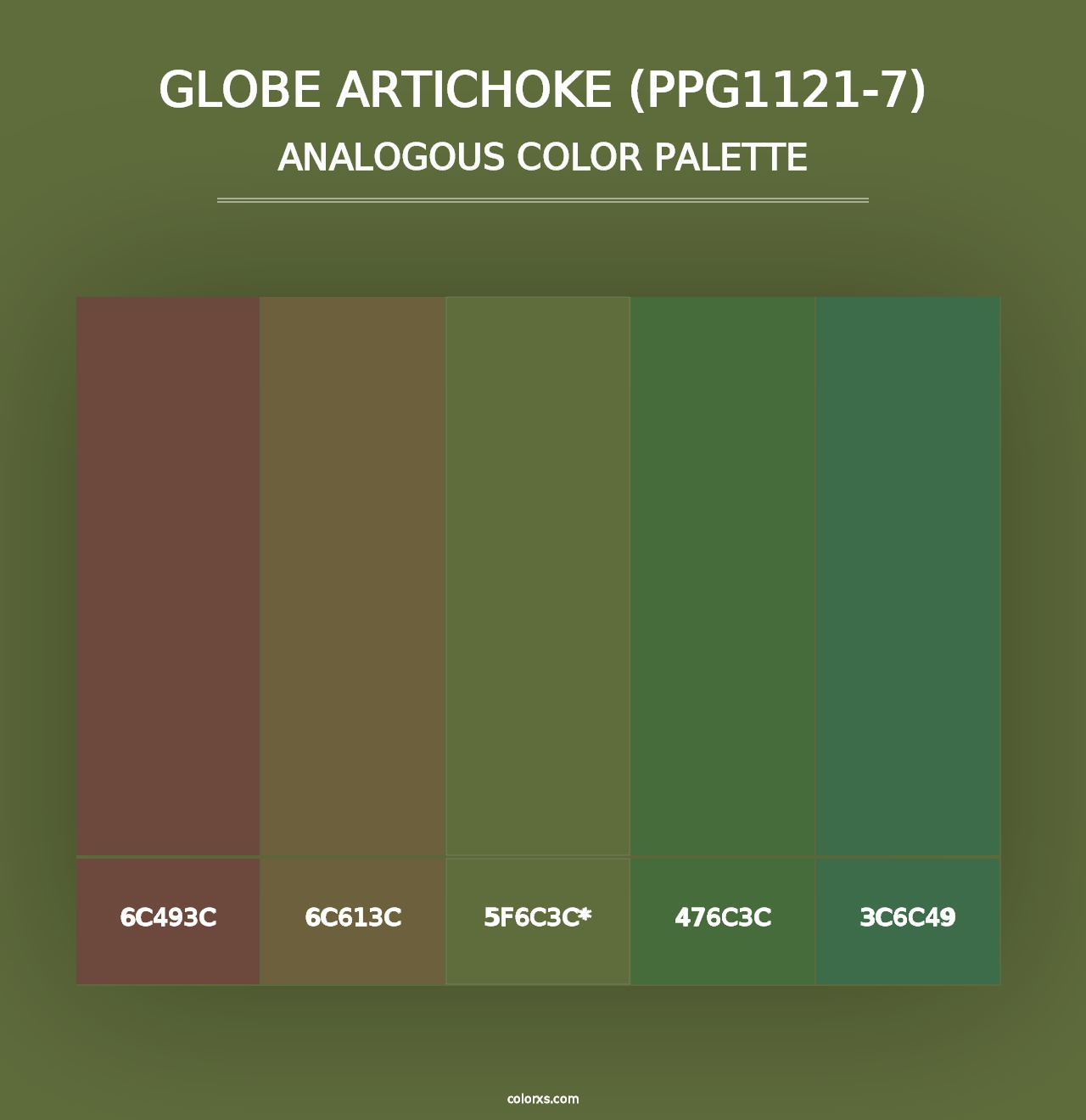 Globe Artichoke (PPG1121-7) - Analogous Color Palette