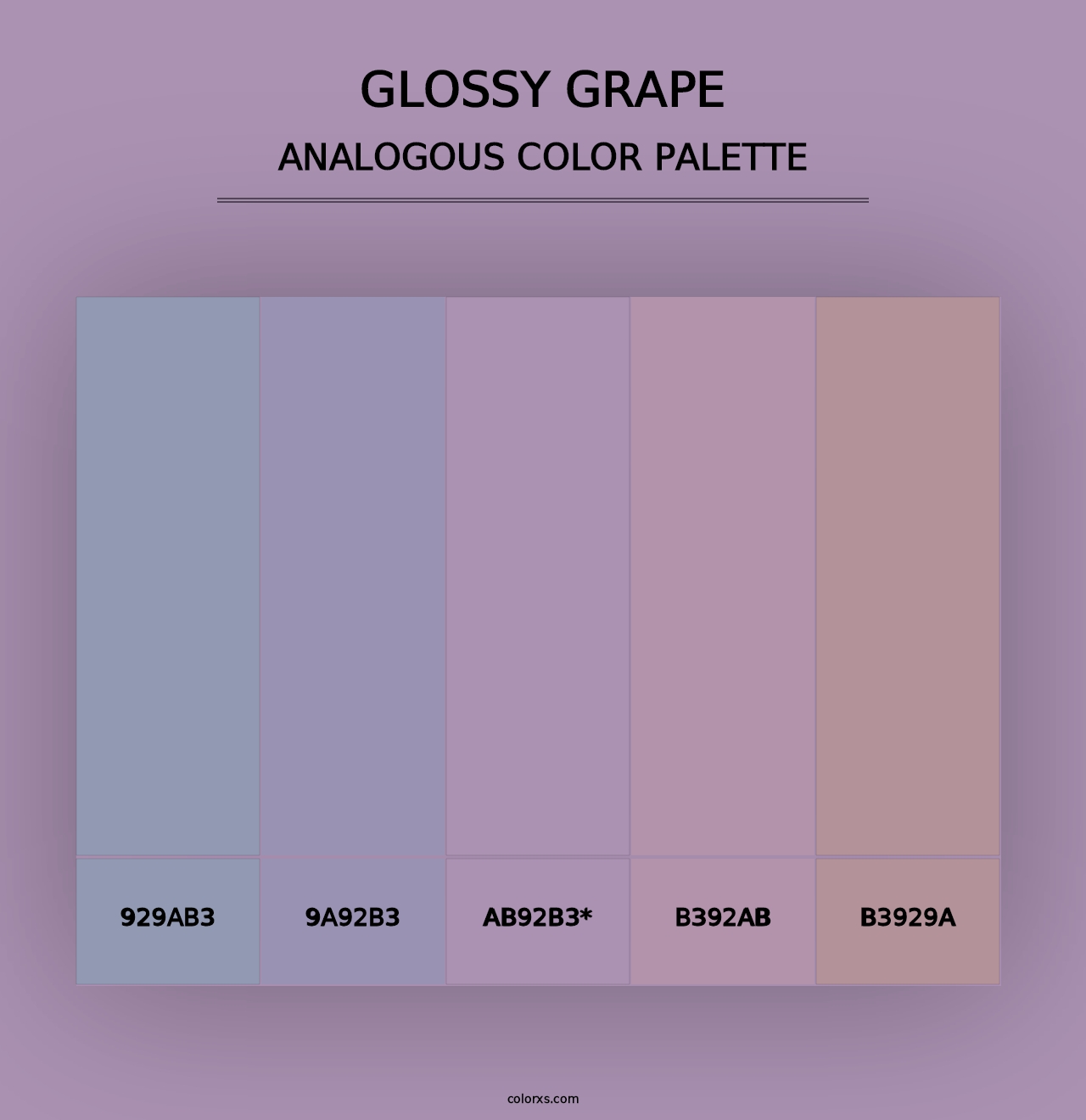 Glossy Grape - Analogous Color Palette