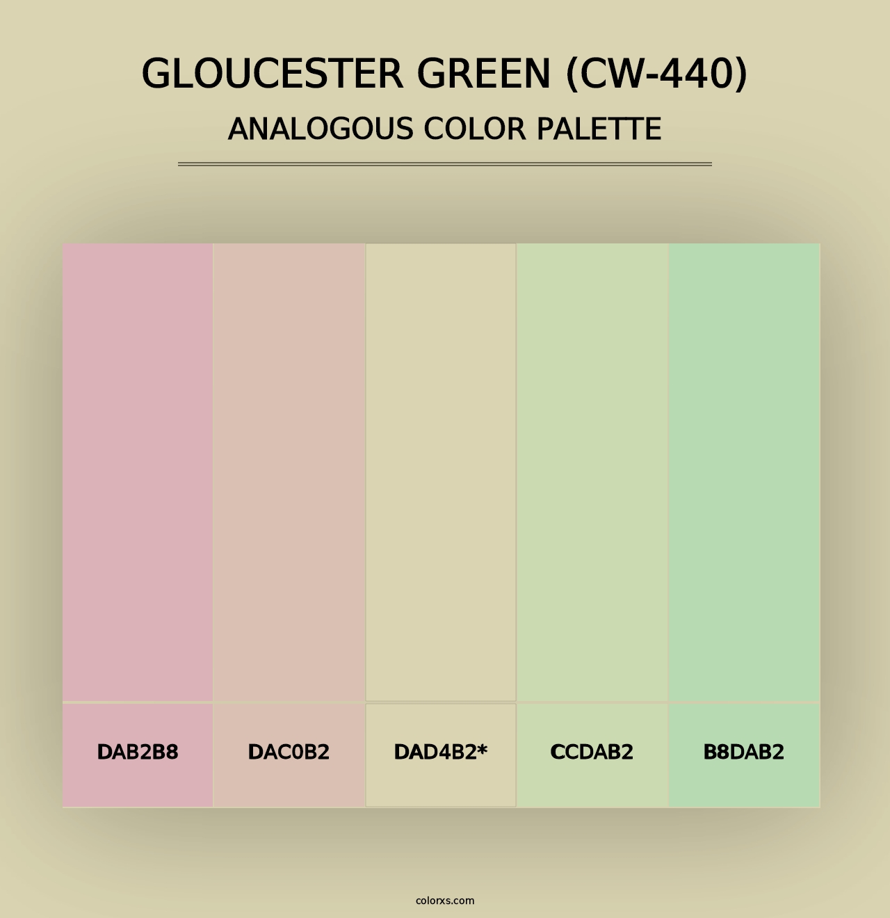 Gloucester Green (CW-440) - Analogous Color Palette