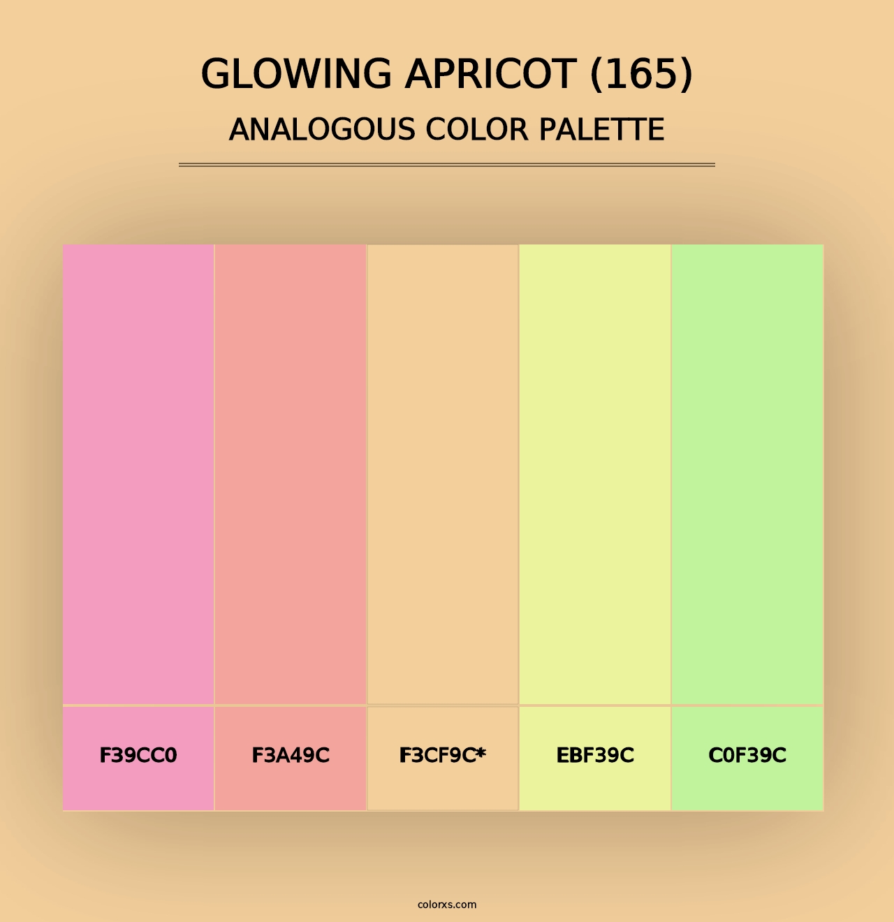 Glowing Apricot (165) - Analogous Color Palette