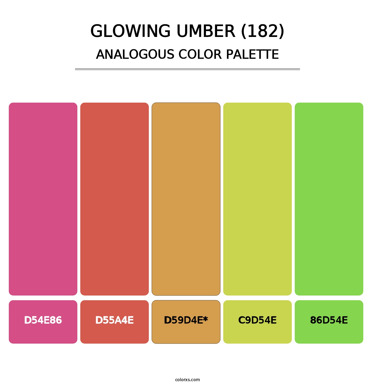 Glowing Umber (182) - Analogous Color Palette