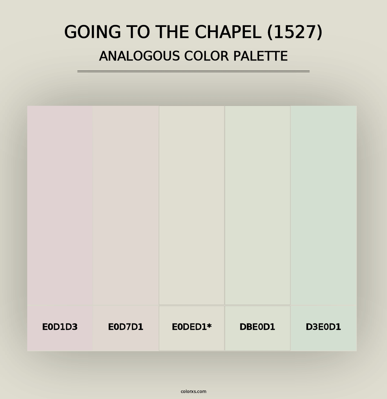 Going to the Chapel (1527) - Analogous Color Palette