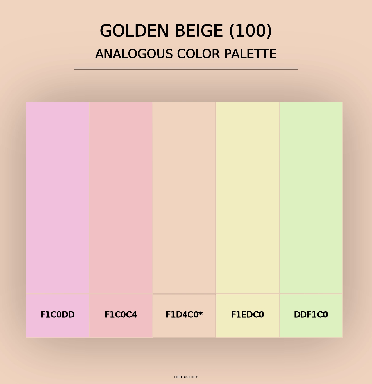 Golden Beige (100) - Analogous Color Palette