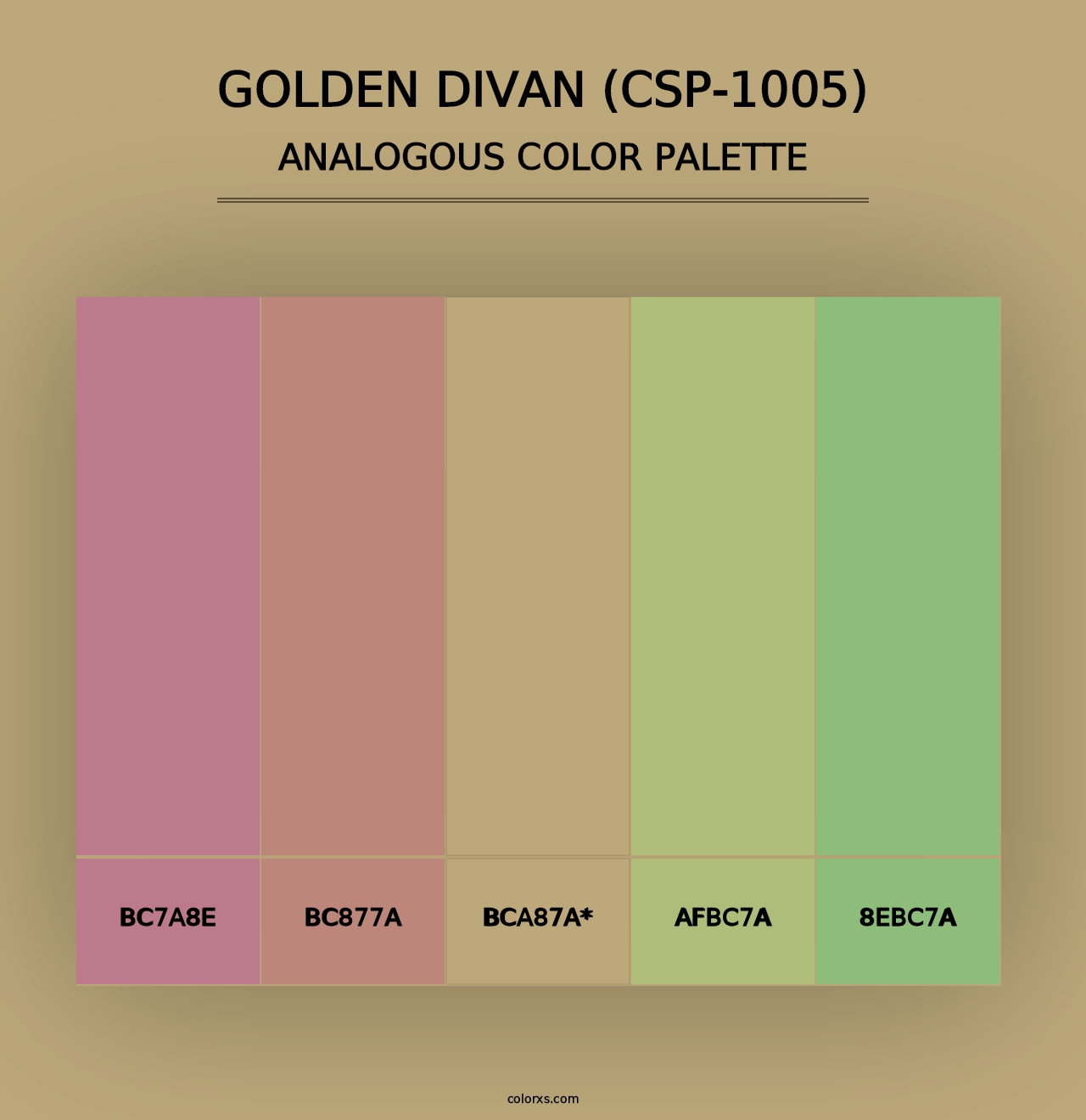 Golden Divan (CSP-1005) - Analogous Color Palette