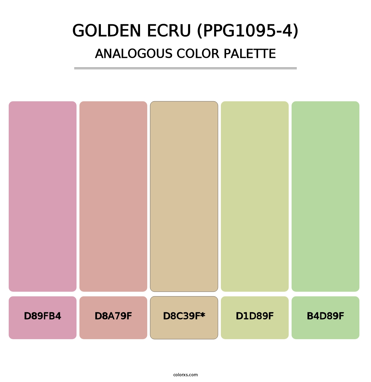 Golden Ecru (PPG1095-4) - Analogous Color Palette