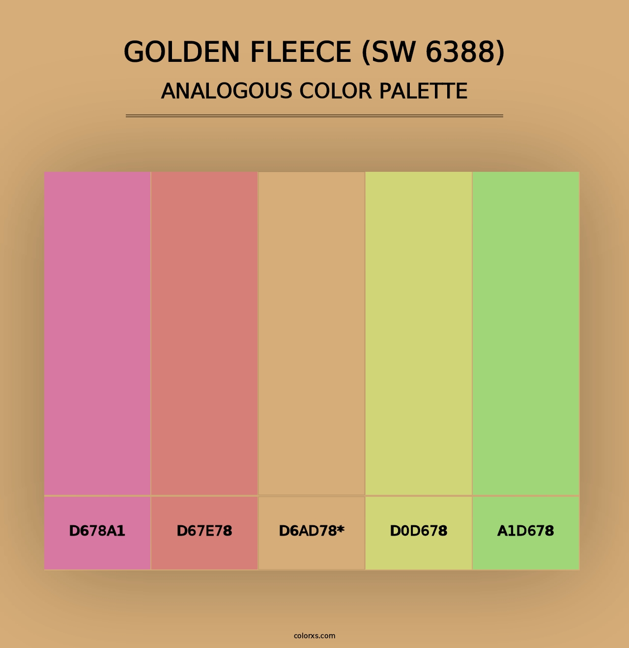 Golden Fleece (SW 6388) - Analogous Color Palette