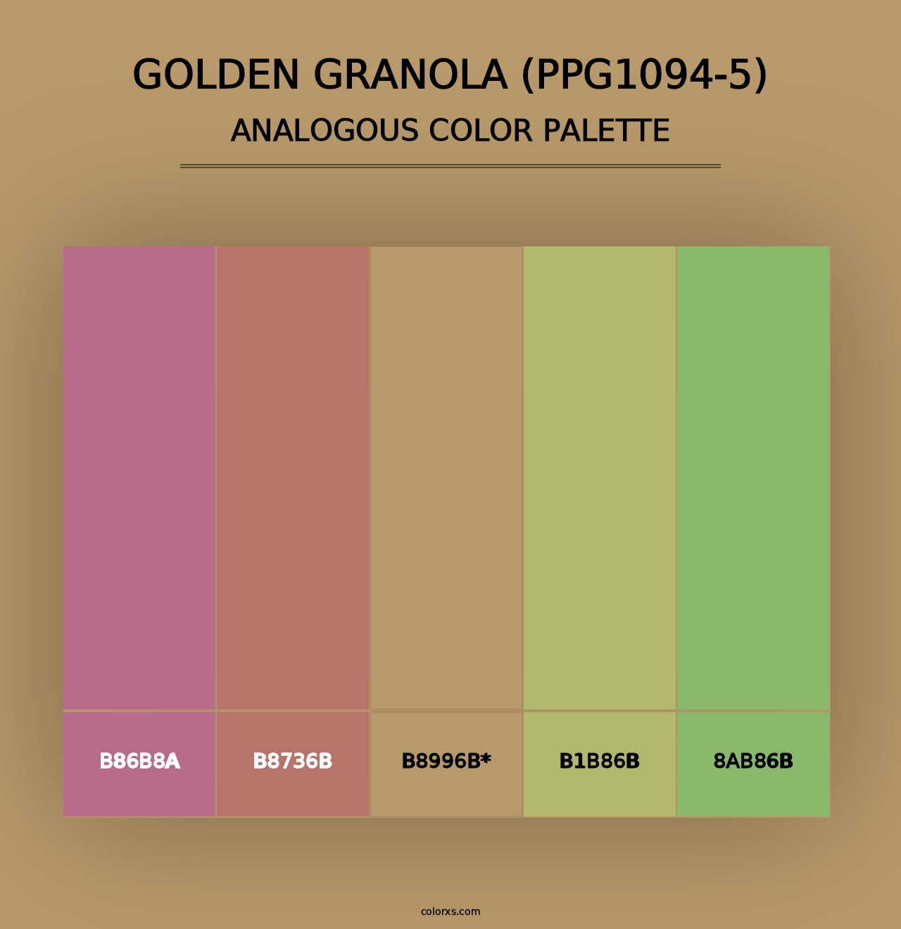 Golden Granola (PPG1094-5) - Analogous Color Palette