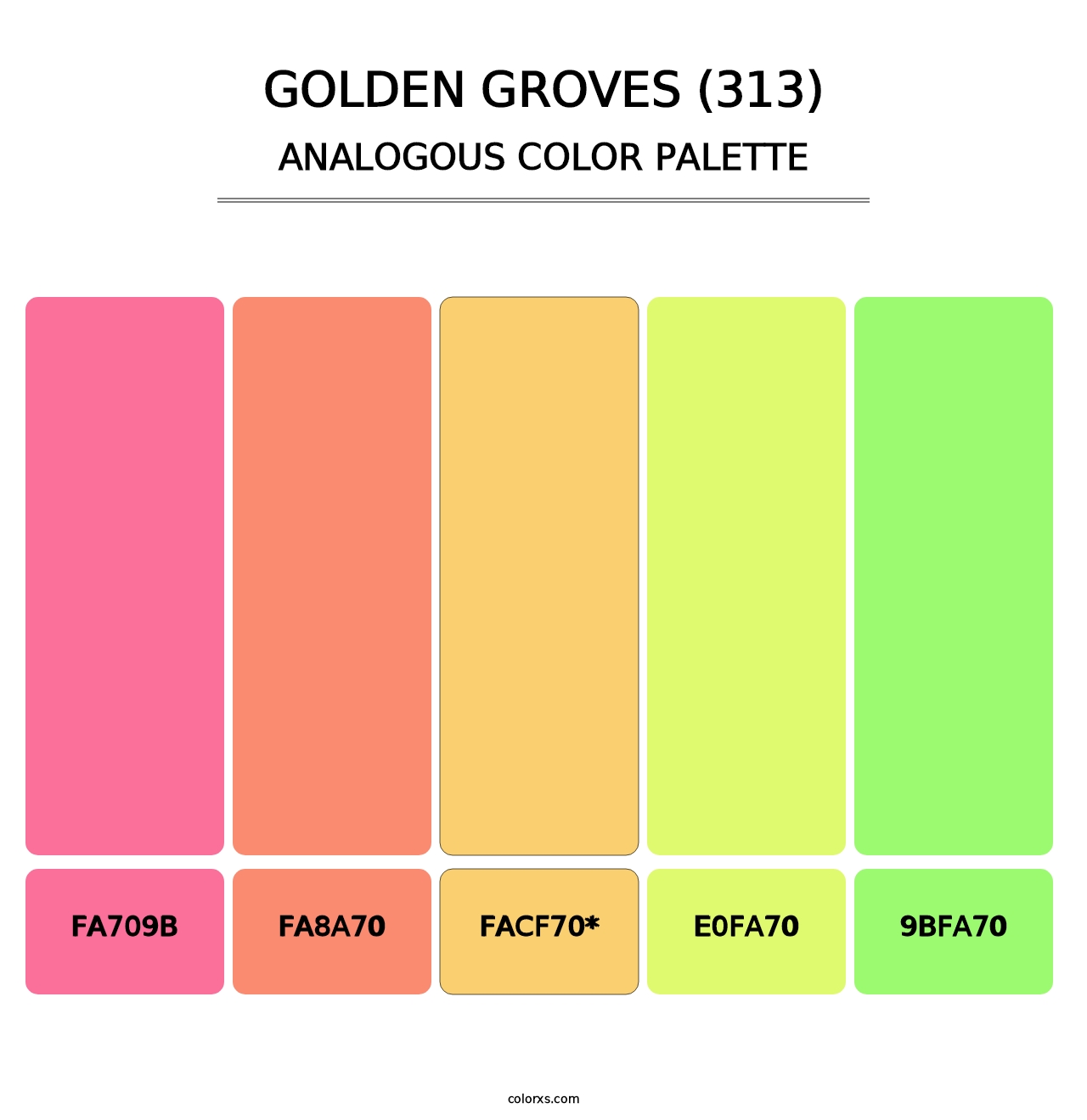 Golden Groves (313) - Analogous Color Palette