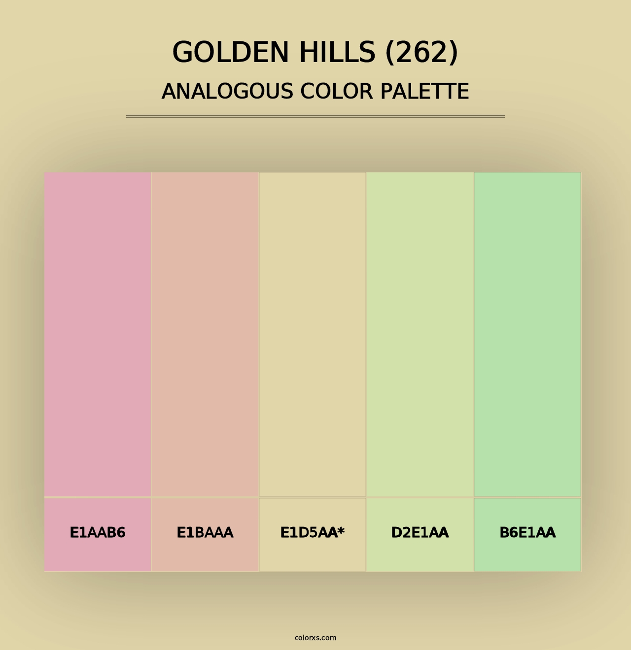 Golden Hills (262) - Analogous Color Palette