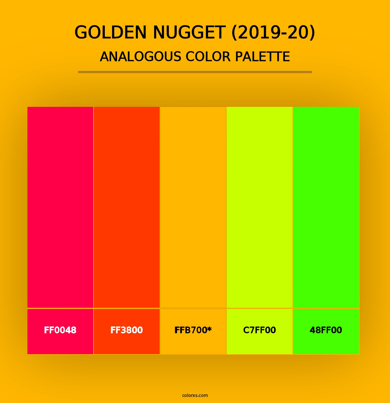 Golden Nugget (2019-20) - Analogous Color Palette