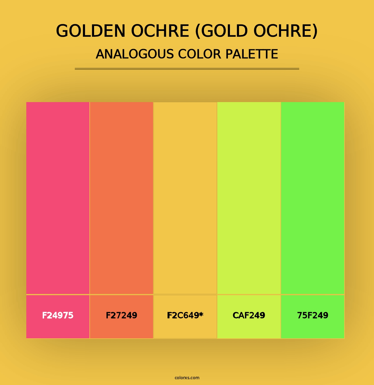 Golden Ochre (Gold Ochre) - Analogous Color Palette