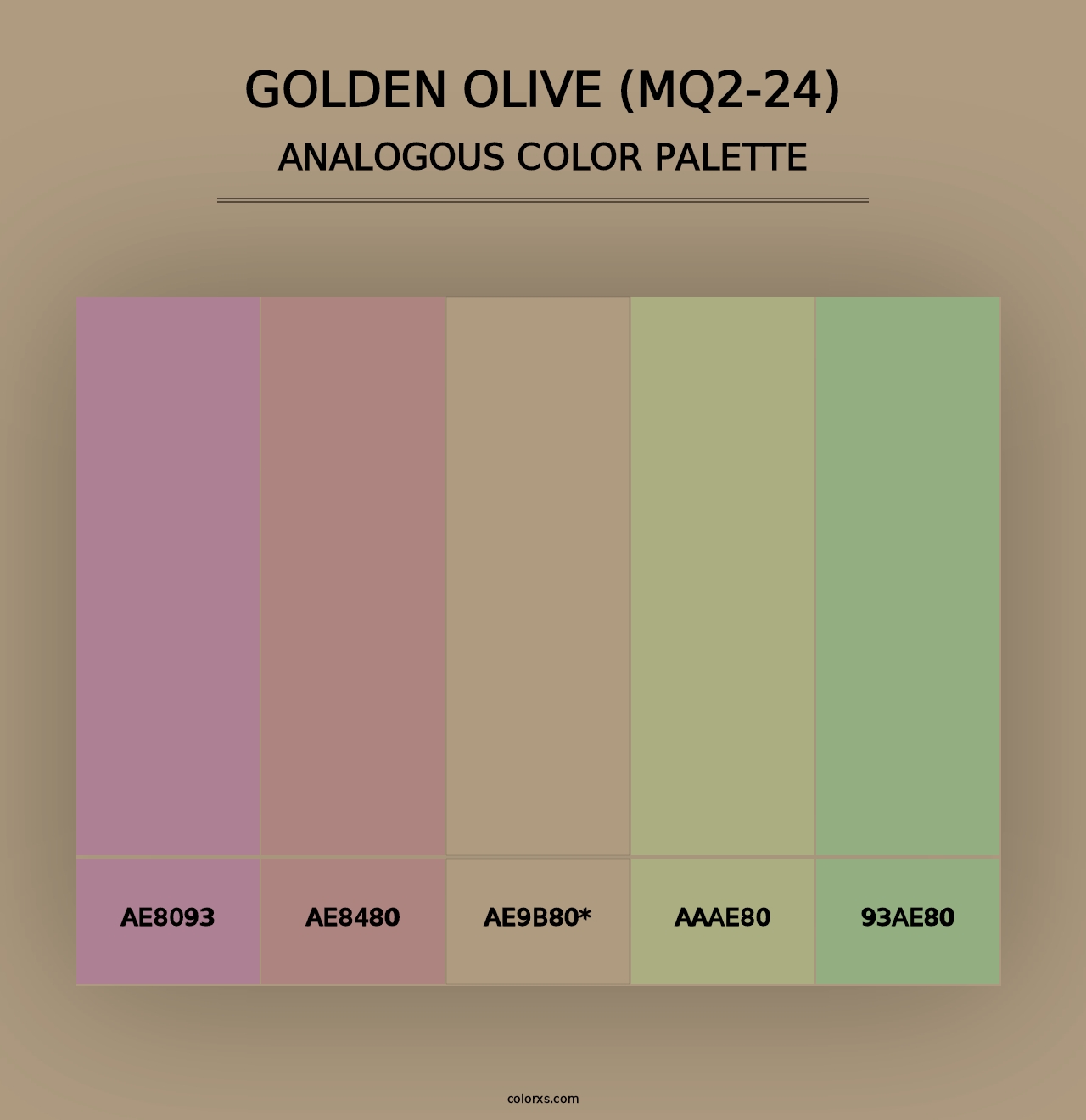 Golden Olive (MQ2-24) - Analogous Color Palette