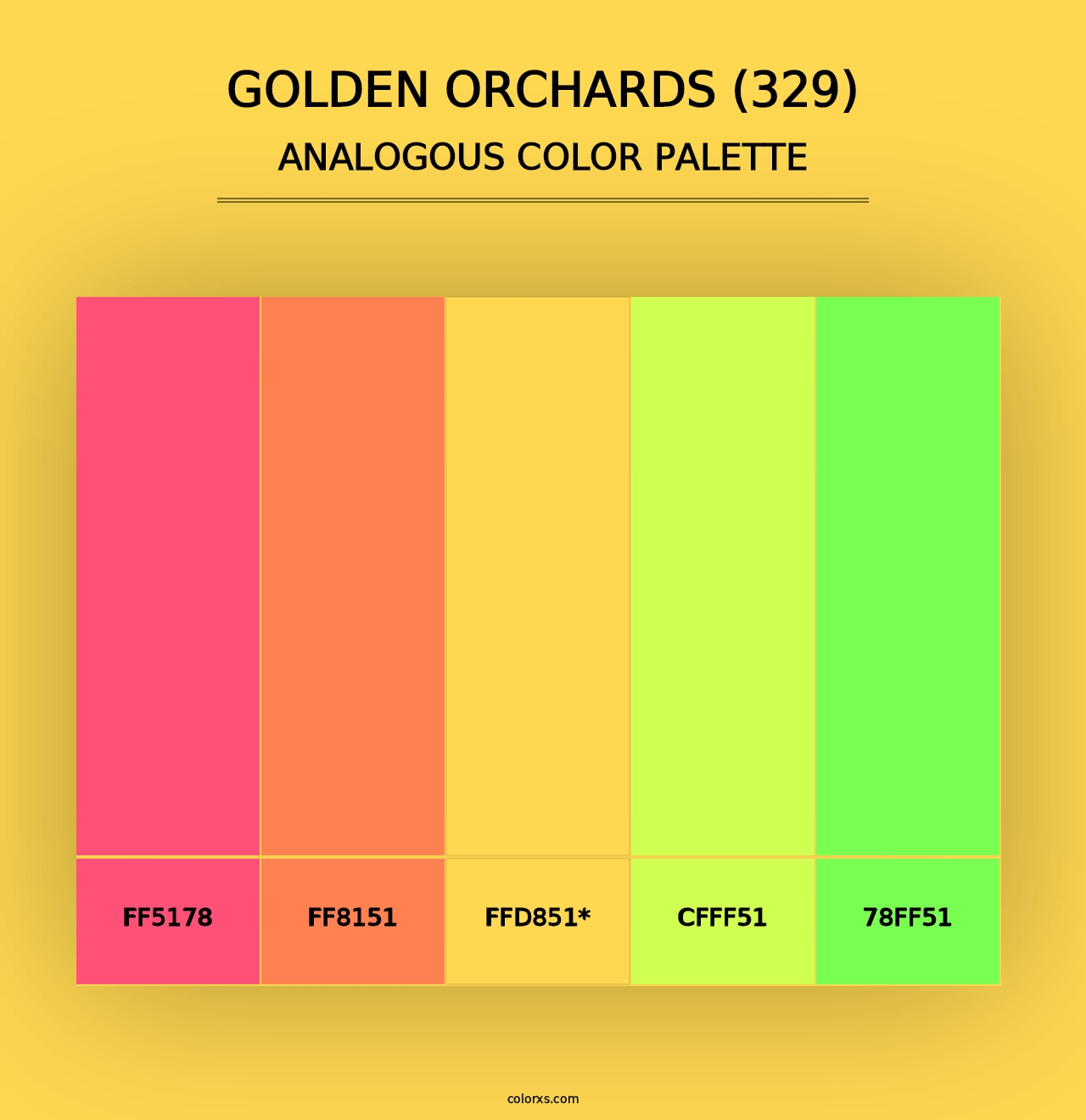 Golden Orchards (329) - Analogous Color Palette