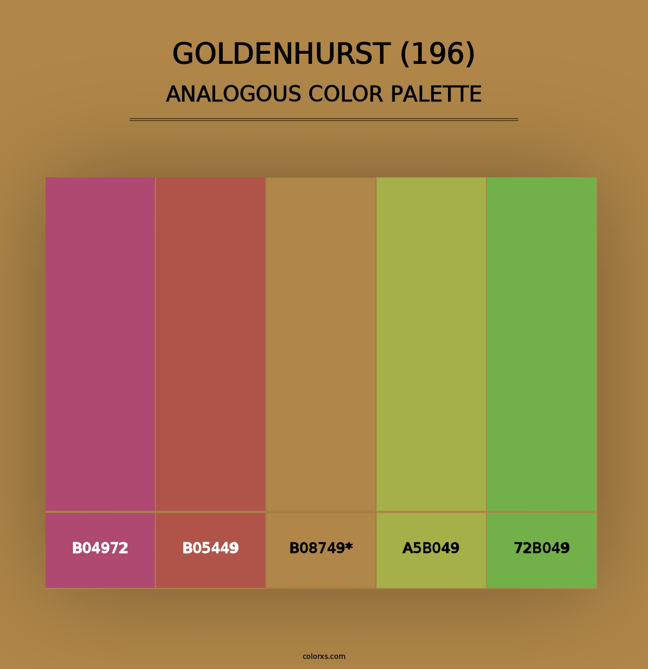 Goldenhurst (196) - Analogous Color Palette