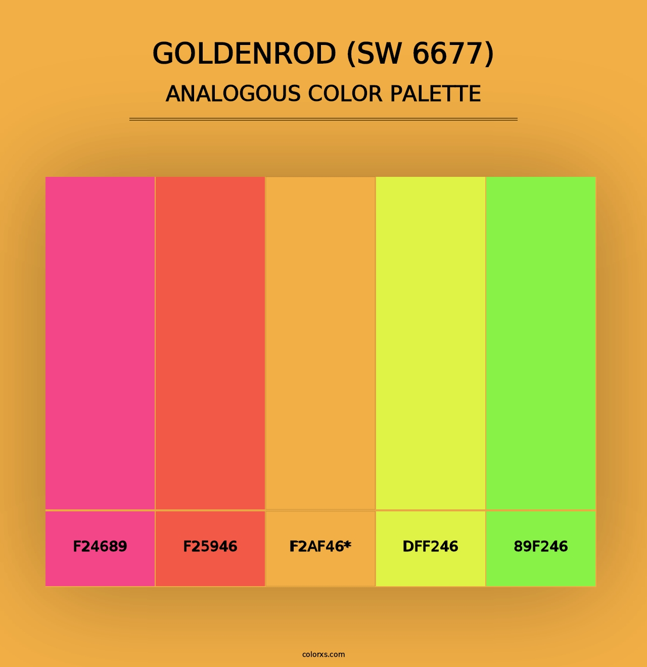 Goldenrod (SW 6677) - Analogous Color Palette