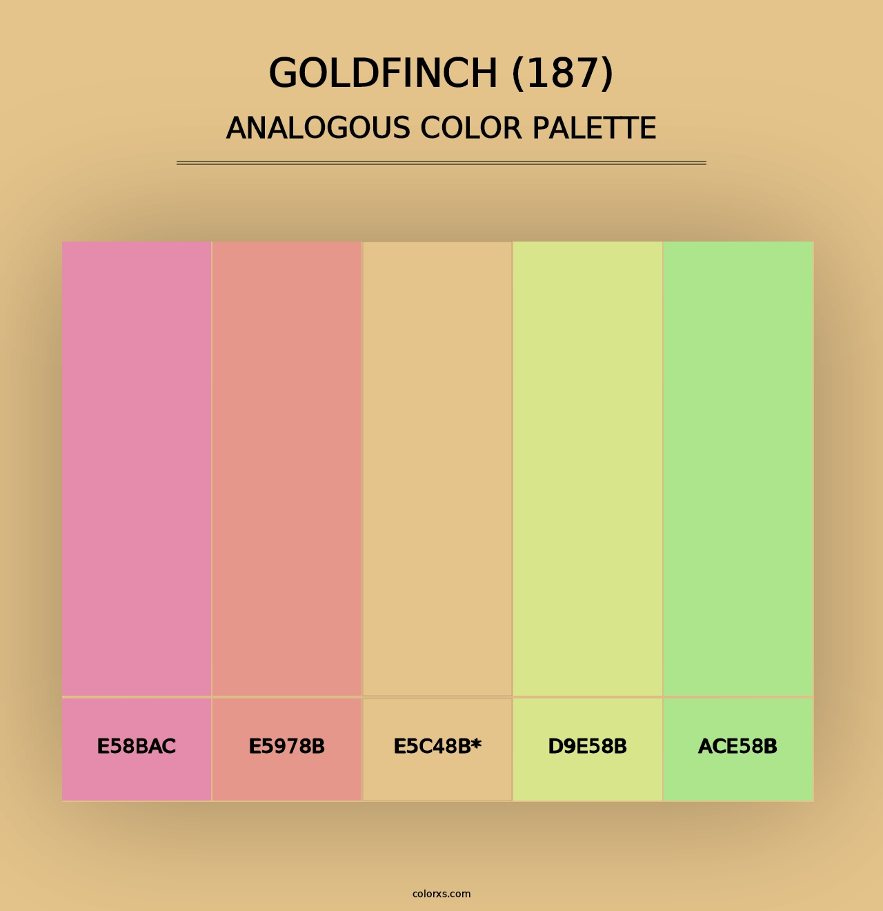 Goldfinch (187) - Analogous Color Palette