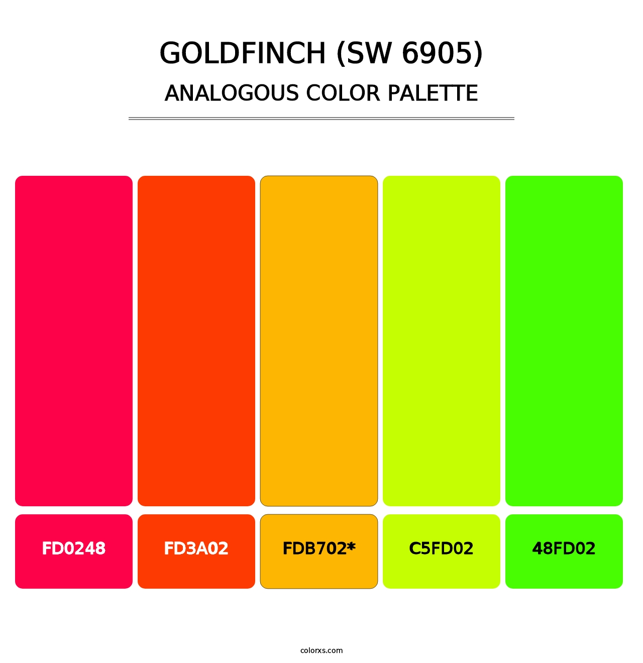 Goldfinch (SW 6905) - Analogous Color Palette