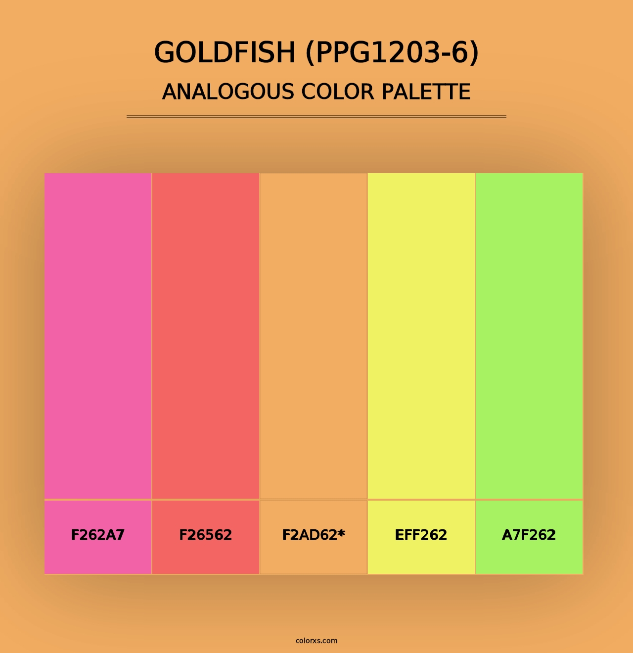 Goldfish (PPG1203-6) - Analogous Color Palette