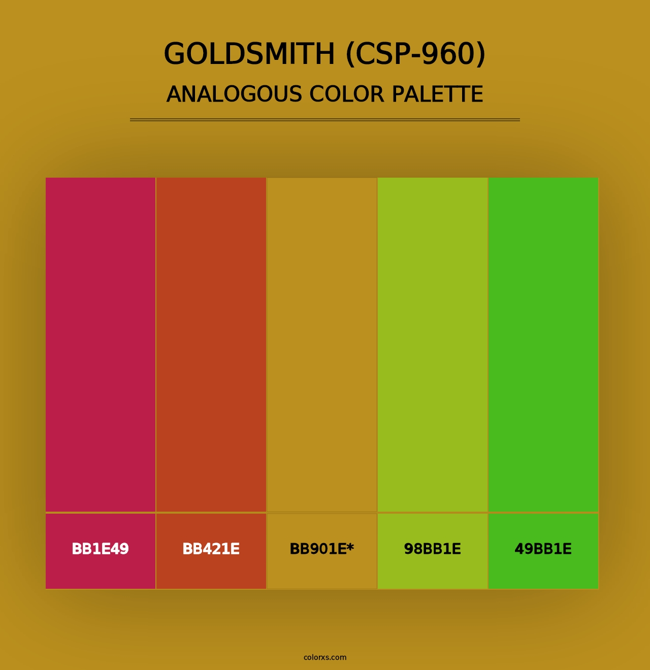 Goldsmith (CSP-960) - Analogous Color Palette