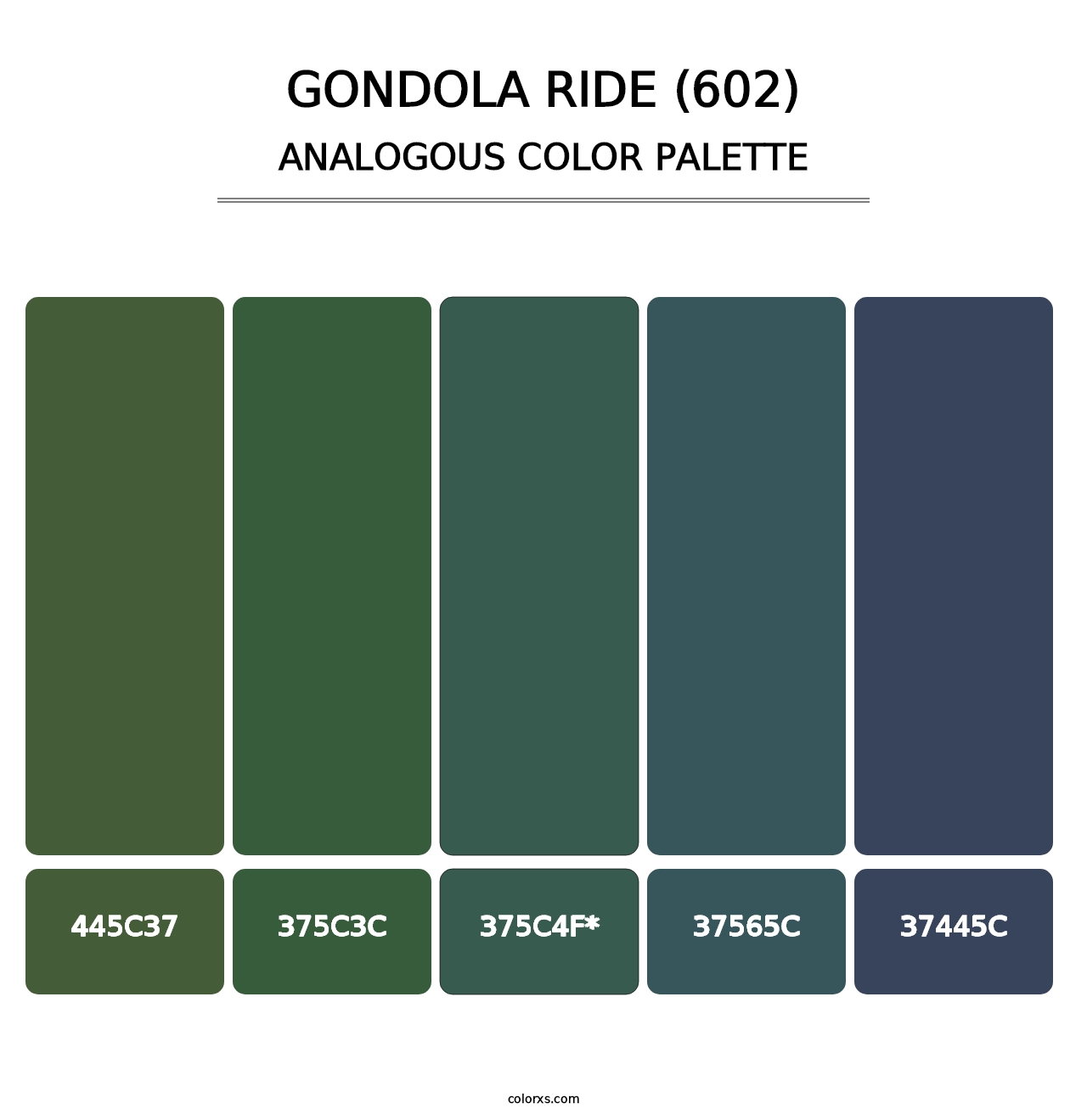 Gondola Ride (602) - Analogous Color Palette