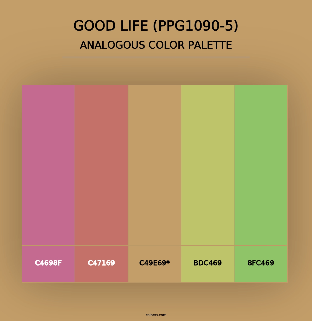 Good Life (PPG1090-5) - Analogous Color Palette