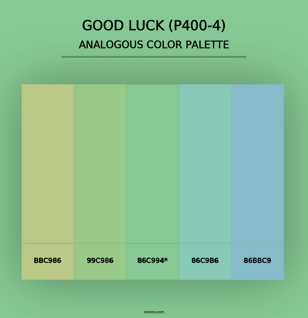 Good Luck (P400-4) - Analogous Color Palette