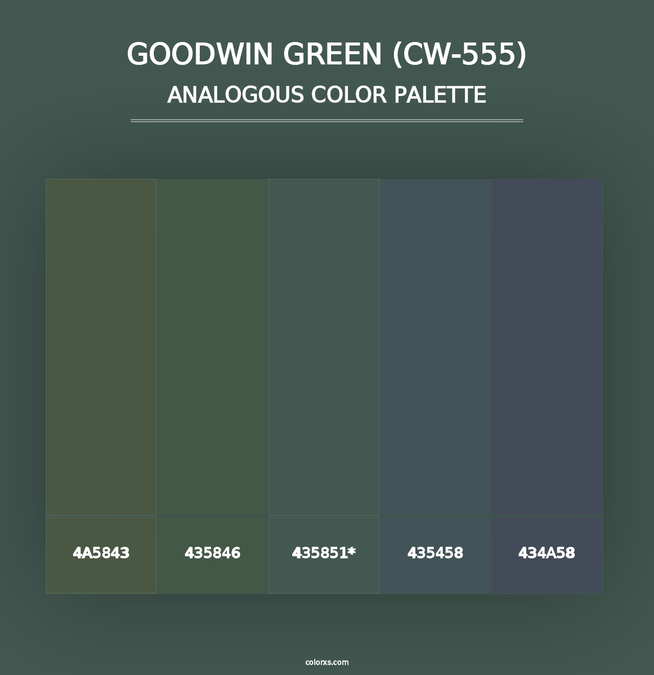 Goodwin Green (CW-555) - Analogous Color Palette