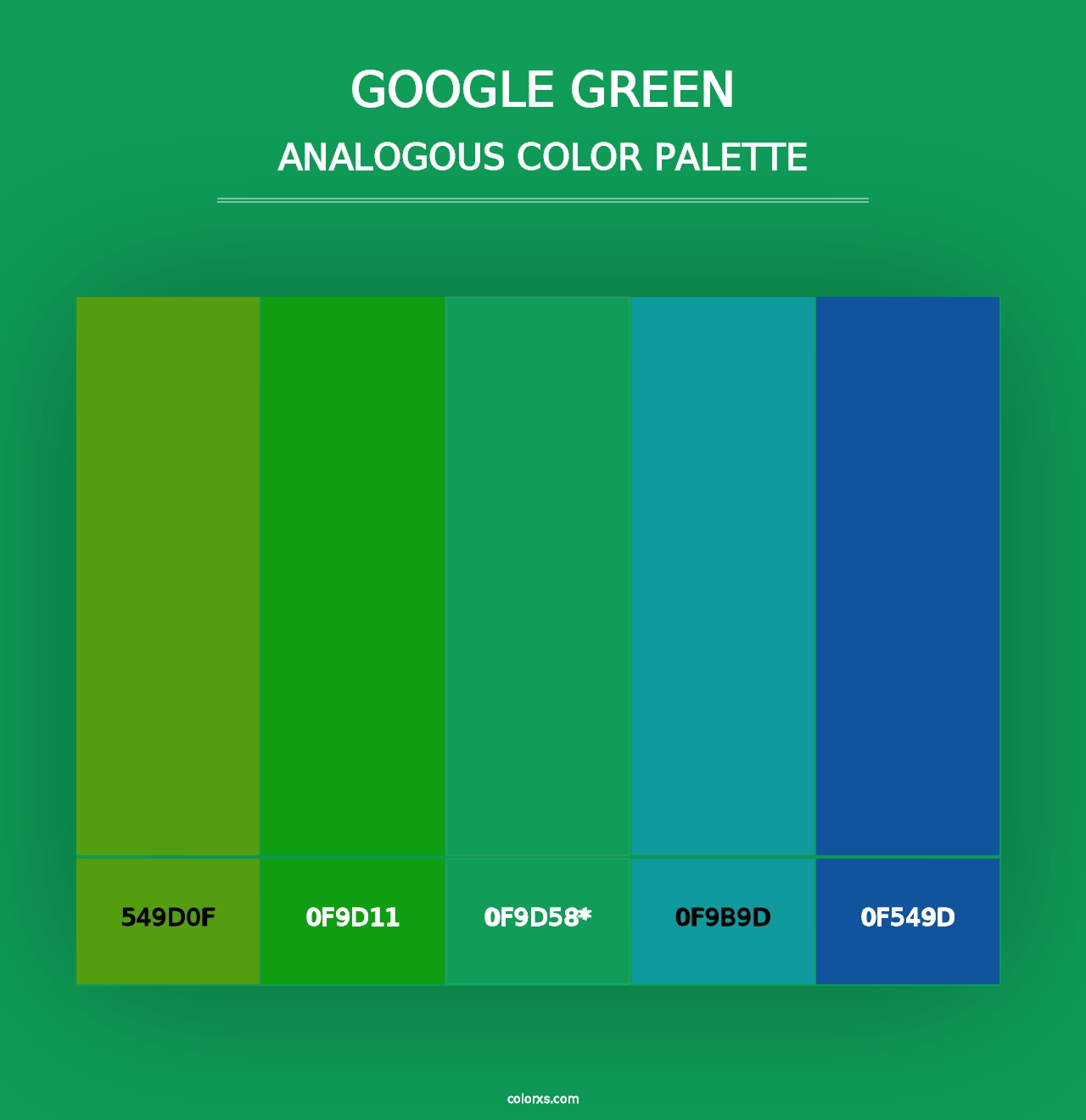 Google Green - Analogous Color Palette