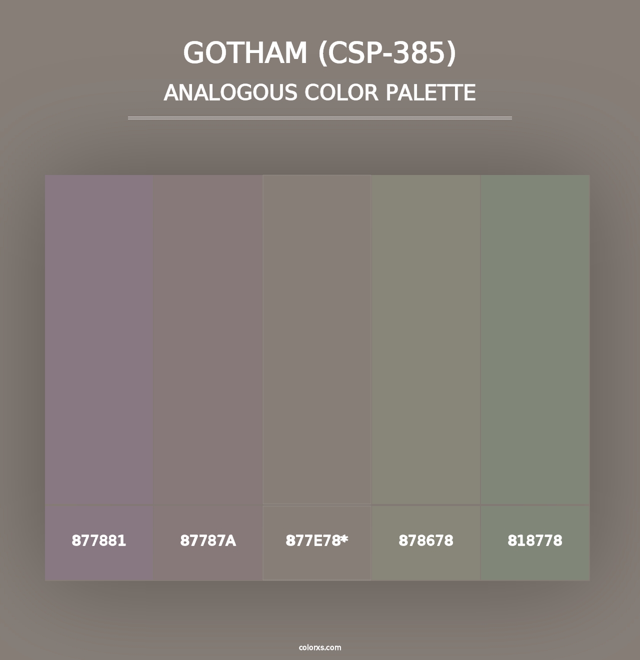 Gotham (CSP-385) - Analogous Color Palette