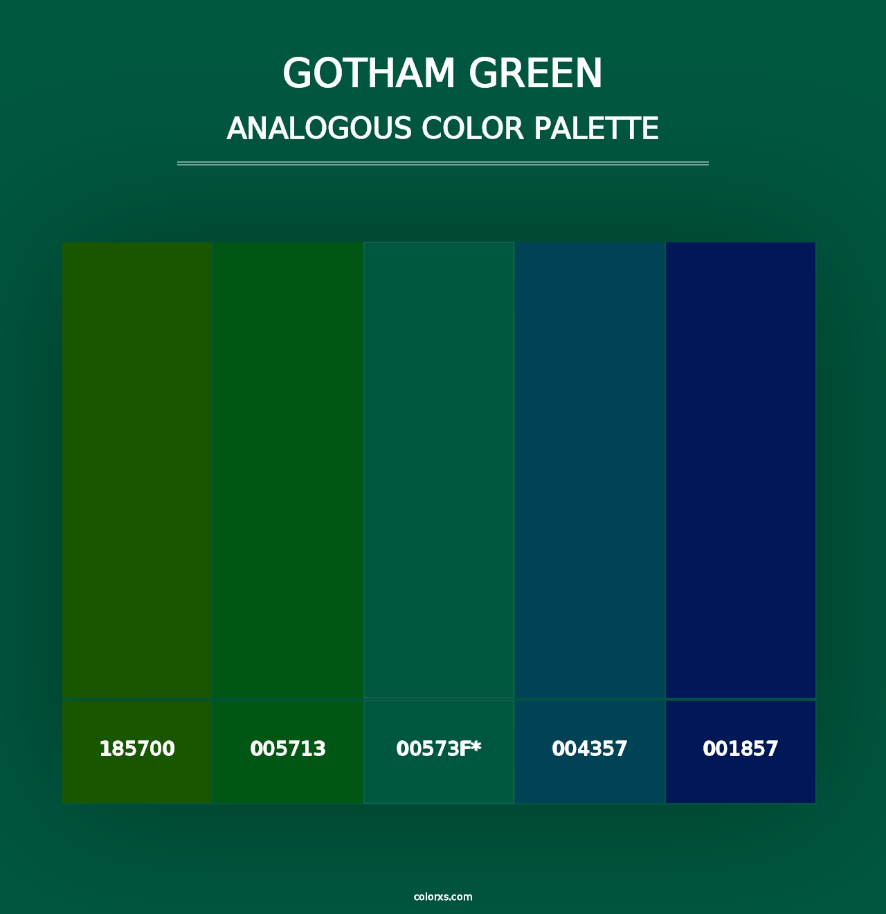 Gotham Green - Analogous Color Palette