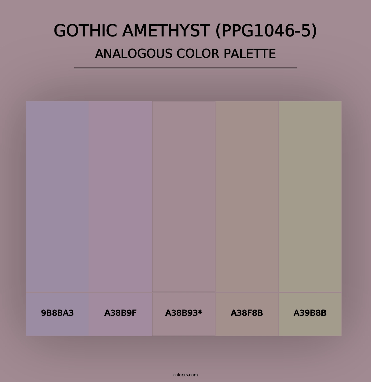 Gothic Amethyst (PPG1046-5) - Analogous Color Palette