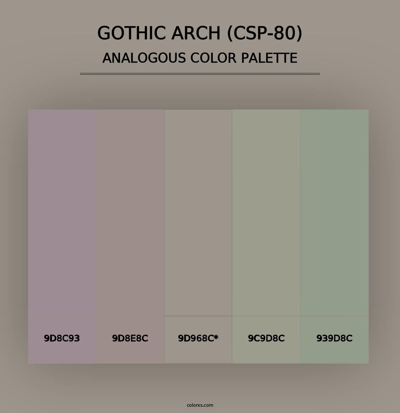 Gothic Arch (CSP-80) - Analogous Color Palette