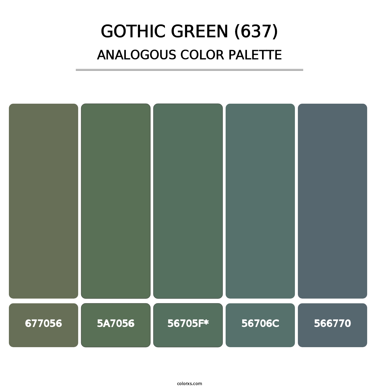 Gothic Green (637) - Analogous Color Palette