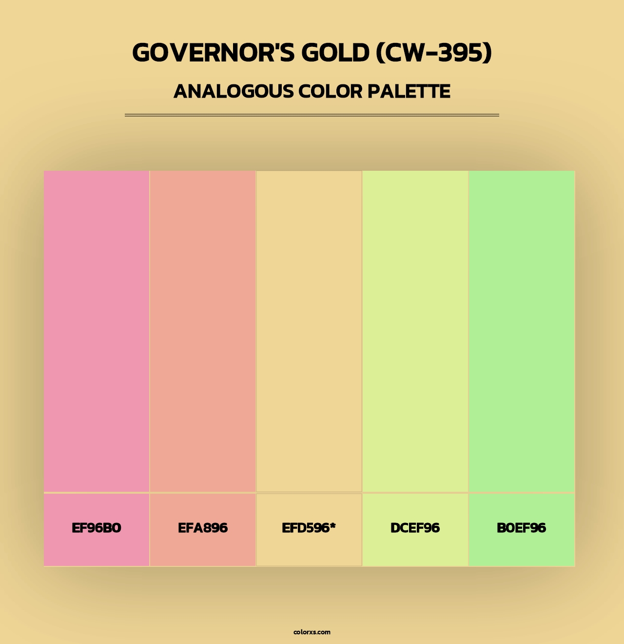 Governor's Gold (CW-395) - Analogous Color Palette