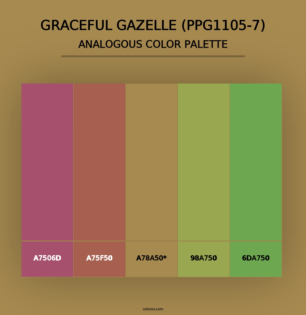 Graceful Gazelle (PPG1105-7) - Analogous Color Palette