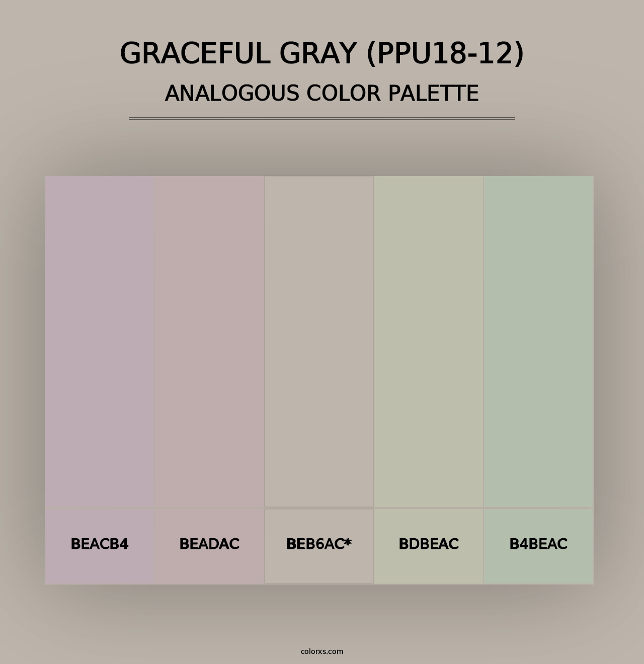 Graceful Gray (PPU18-12) - Analogous Color Palette