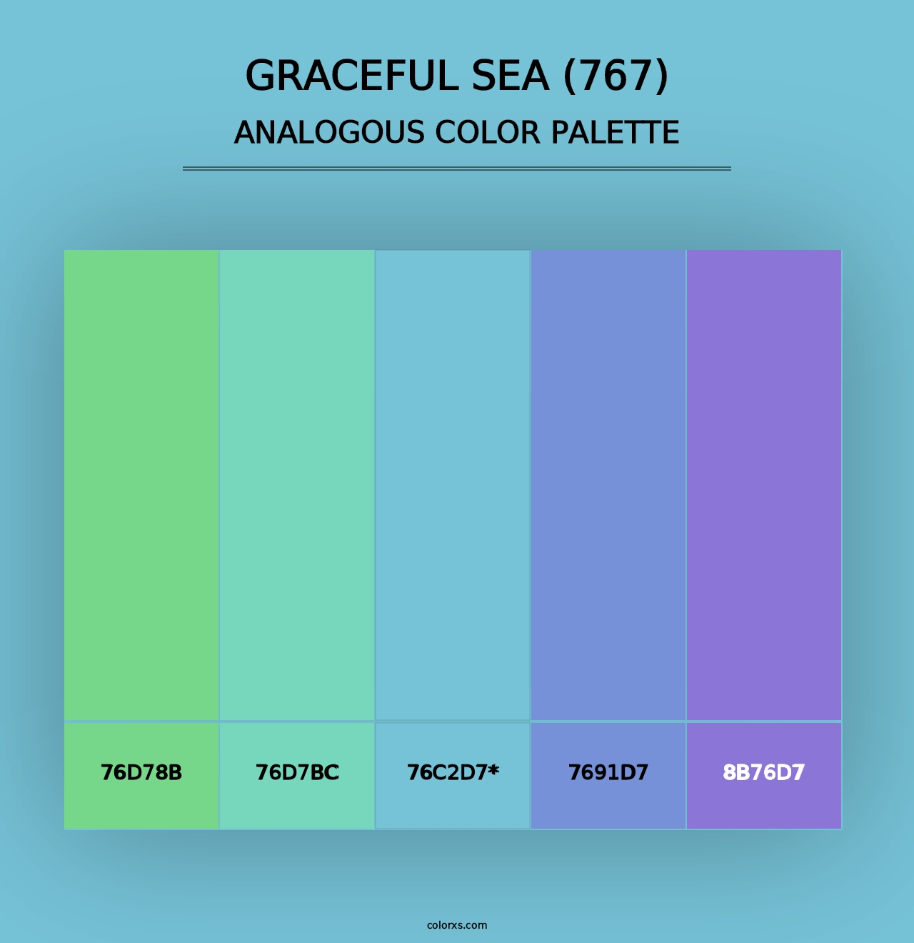 Graceful Sea (767) - Analogous Color Palette