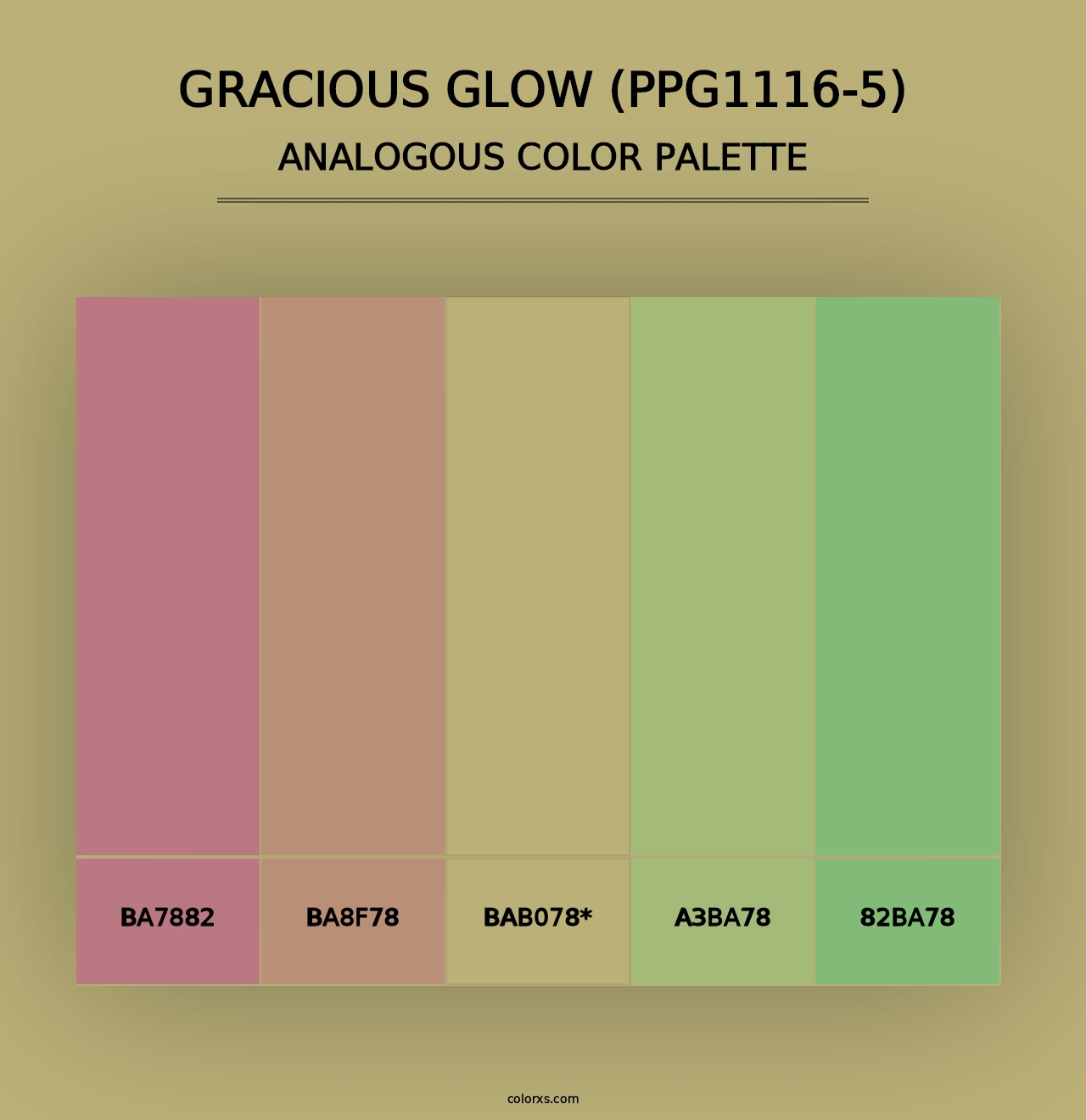 Gracious Glow (PPG1116-5) - Analogous Color Palette