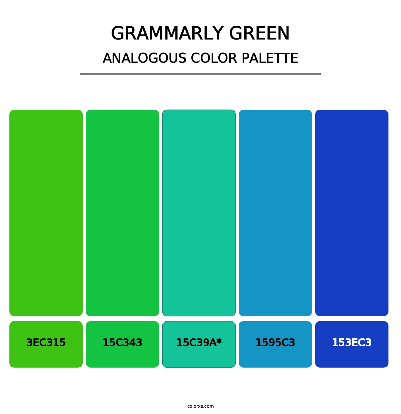 Grammarly Green - Analogous Color Palette