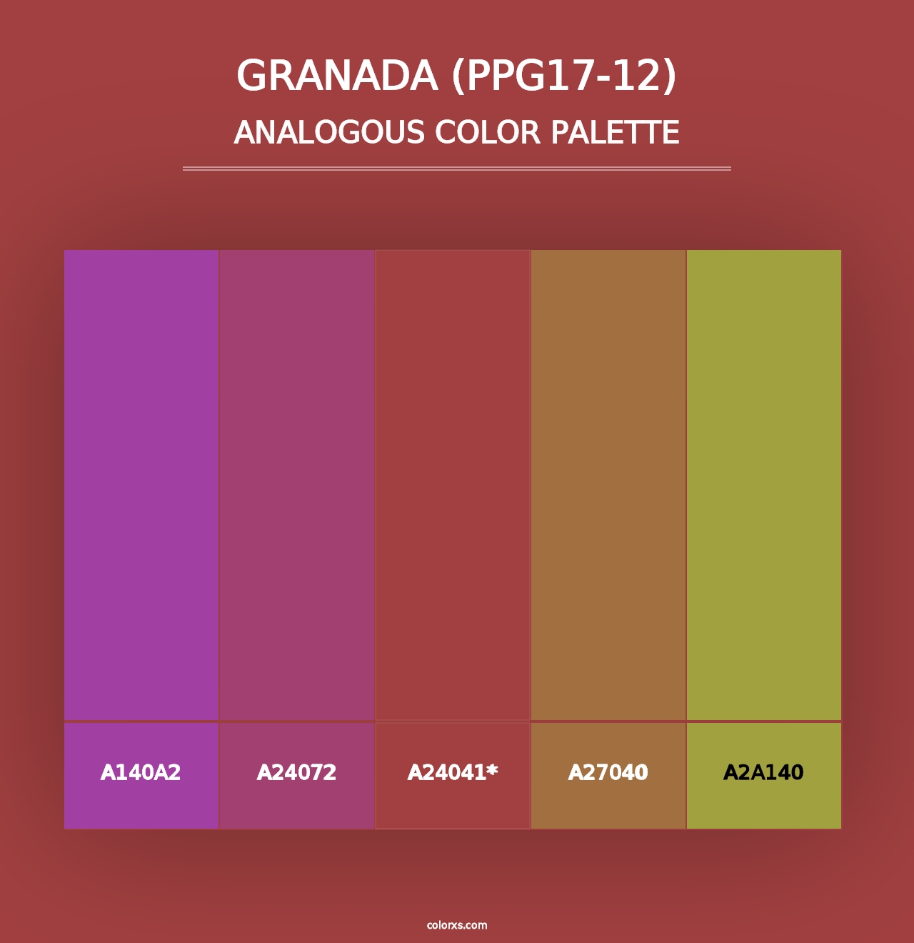 Granada (PPG17-12) - Analogous Color Palette