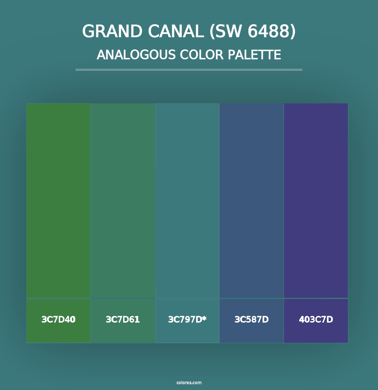 Grand Canal (SW 6488) - Analogous Color Palette